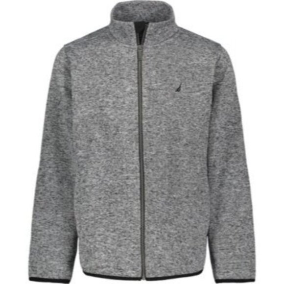 Nautica Boys Little Full-Zip Fleece Jacket, Grey, Size S, NWT - Picture 1 of 5